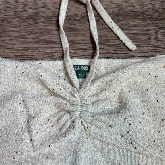 Wild Fable Knit Cream Maxi Dress with Sequins - Picture 6 of 7